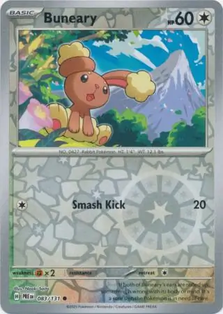 Buneary Prismatic Evolutions 083/131 Common Reverse Holo