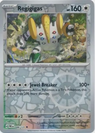 Regigigas Prismatic Evolutions 086/131 Uncommon Reverse Holo
