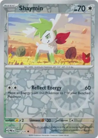 Shaymin Prismatic Evolutions 087/131 Uncommon Reverse Holo