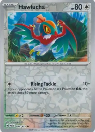 Hawlucha Prismatic Evolutions 089/131 Uncommon Reverse Holo