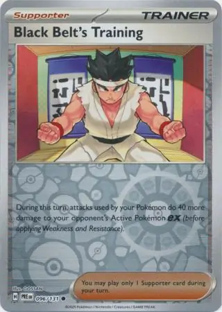 Black Belt's Training Prismatic Evolutions 096/131 Common Reverse Holo