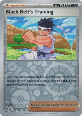 Black Belt's Training Prismatic Evolutions 097/131 Common Reverse Holo