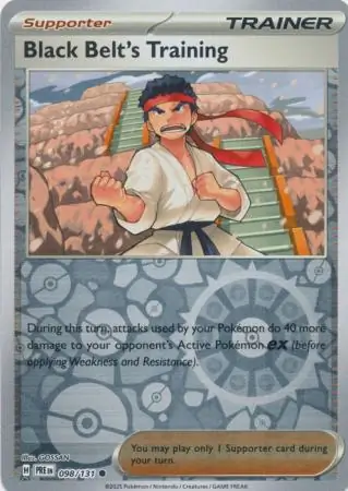 Black Belt's Training Prismatic Evolutions 098/131 Common Reverse Holo