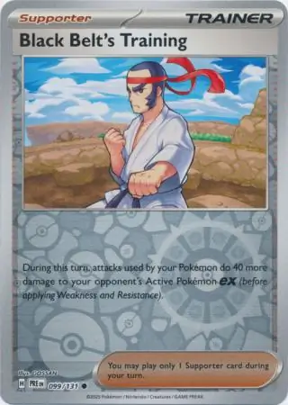 Black Belt's Training Prismatic Evolutions 099/131 Common Reverse Holo