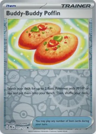 Buddy-Buddy Poffin Prismatic Evolutions 101/131 Uncommon Reverse Holo