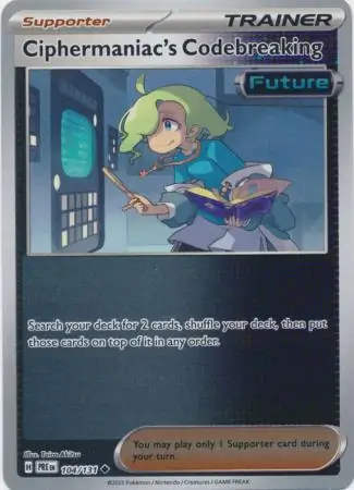 Ciphermaniac's Codebreaking Prismatic Evolutions 104/131 Uncommon Reverse Holo