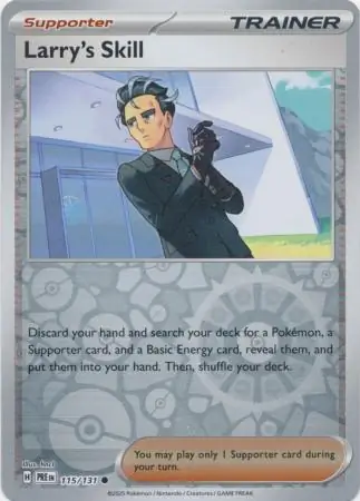 Larry's Skill Prismatic Evolutions 115/131 Common Reverse Holo