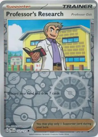 Professor's Research [Professor Oak] Prismatic Evolutions 122/131 Common Reverse Holo