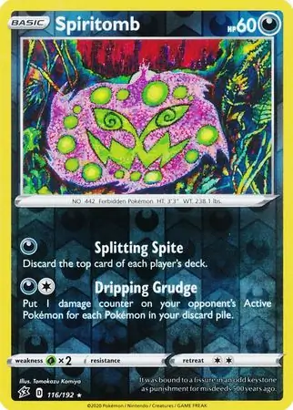 116/192 Spiritomb RCL Rare Reverse Holo