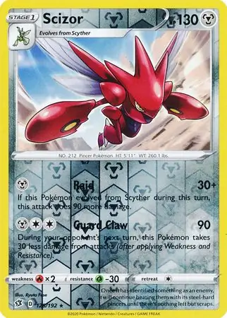 128/192 Scizor RCL Rare Reverse Holo