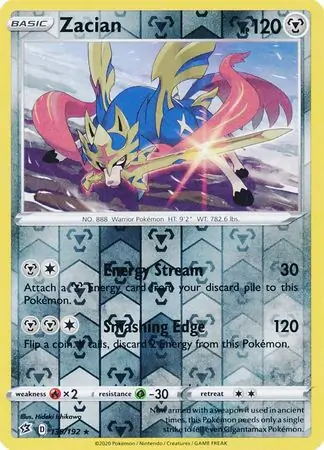 139/192 Zacian RCL Rare Reverse Holo