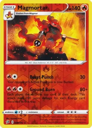 030/192 Magmortar RCL Rare Reverse Holo