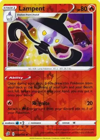 032/192 Lampent RCL Uncommon Reverse Holo
