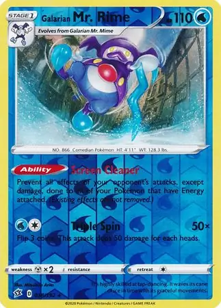 038/192 Galarian Mr. Rime RCL Rare Reverse Holo