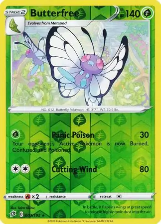 003/192 Butterfree RCL Rare Reverse Holo