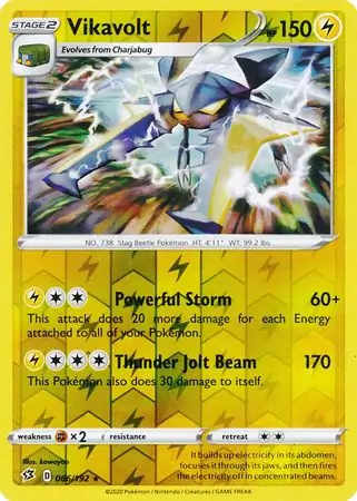 066/192 Vikavolt RCL Rare Holo Reverse Holo