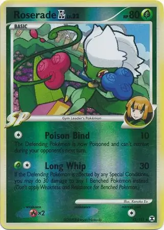 12/111 Roserade Pokémon GL RR Rare Holo Reverse Holo