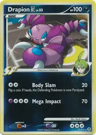17/111 Drapion Pokémon 4 RR Rare Reverse Holo
