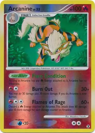 1/111 Arcanine RR Rare Holo Reverse Holo