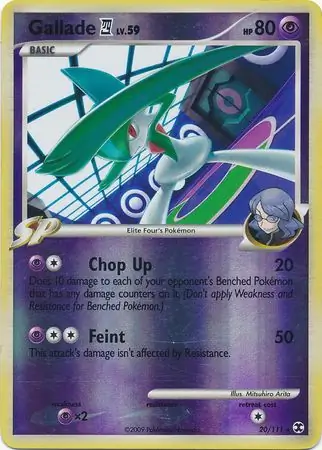20/111 Gallade Pokémon 4 RR Rare Reverse Holo
