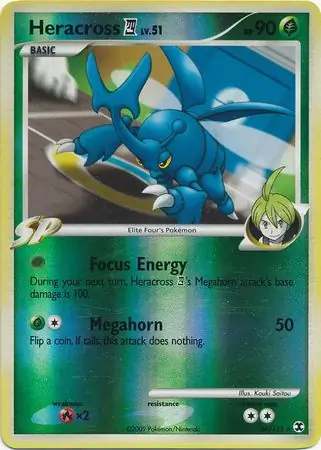 24/111 Heracross Pokémon 4 RR Rare Reverse Holo