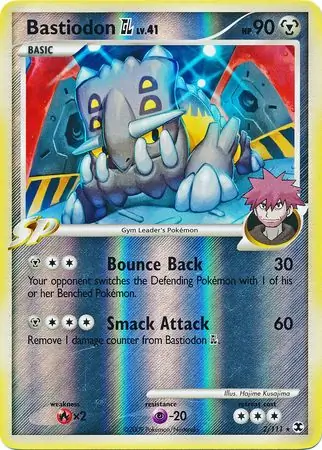 2/111 Bastiodon Pokémon GL RR Rare Holo Reverse Holo