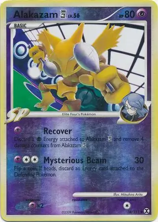Alakazam Pokémon 4 Rising Rivals 38/111 Uncommon Reverse Holo
