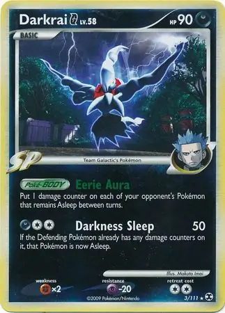 3/111 Darkrai Pokémon G RR Rare Holo Reverse Holo