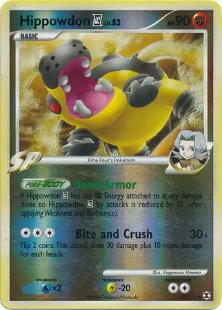 Hippowdon Pokémon 4 Rising Rivals 42/111 Uncommon Reverse Holo
