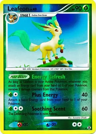 45/111 Leafeon RR Uncommon Reverse Holo
