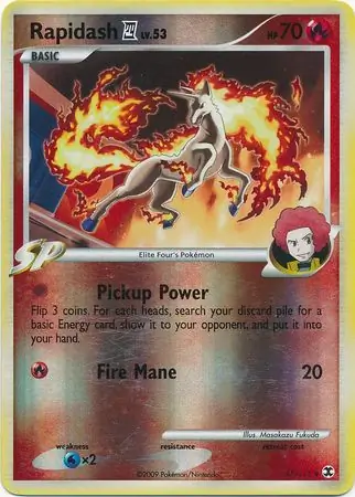 47/111 Rapidash Pokémon 4 RR Uncommon Reverse Holo