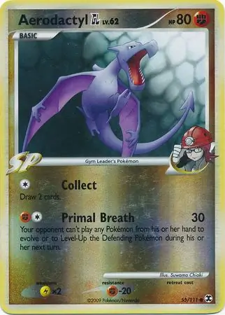 55/111 Aerodactyl Pokémon GL RR Common Reverse Holo