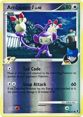 56/111 Ambipom Pokémon G RR Common Reverse Holo