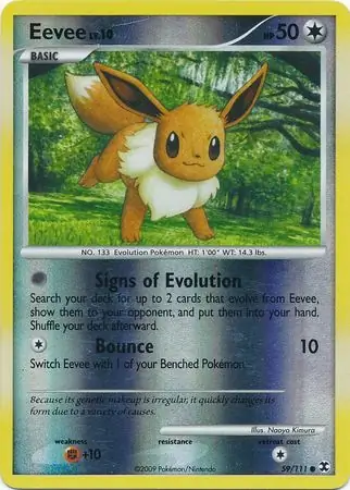 59/111 Eevee RR Common Reverse Holo