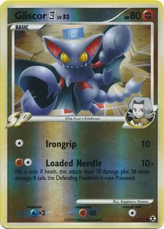 62/111 Gliscor Pokémon 4 RR Common Reverse Holo