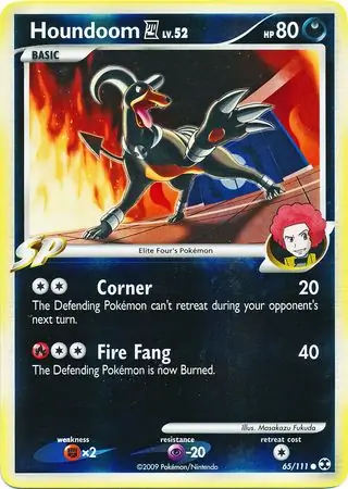 65/111 Houndoom Pokémon 4 RR Common Reverse Holo