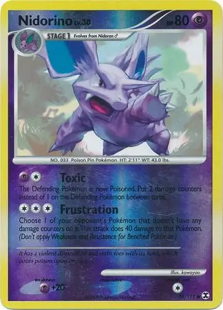74/111 Nidorino RR Common Reverse Holo