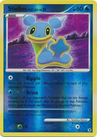 79/111 Shellos East Sea RR Common Reverse Holo