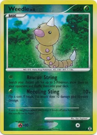86/111 Weedle RR Common Reverse Holo