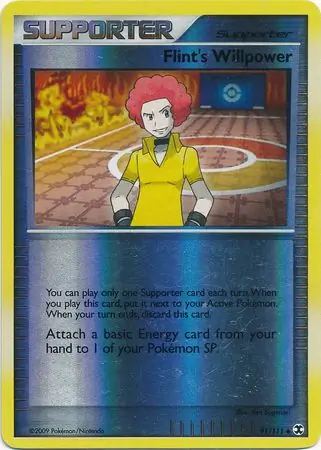 91/111 Flint's Willpower RR Uncommon Reverse Holo