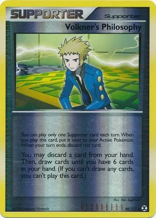 98/111 Volkner's Philosophy RR Uncommon Reverse Holo