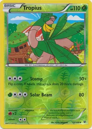 12/108 Tropius ROS Uncommon Reverse Holo