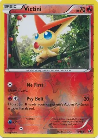 13/108 Victini ROS Rare Reverse Holo