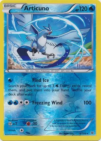 16/108 Articuno ROS Rare Reverse Holo