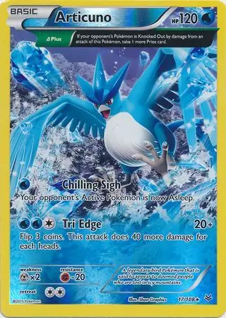 17/108 Articuno ROS Rare Reverse Holo
