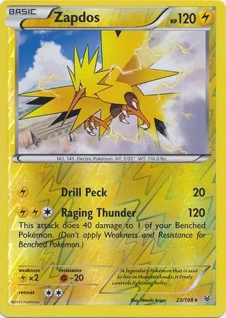 23/108 Zapdos ROS Rare Reverse Holo