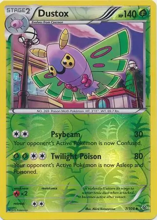 7/108 Dustox ROS Uncommon Reverse Holo