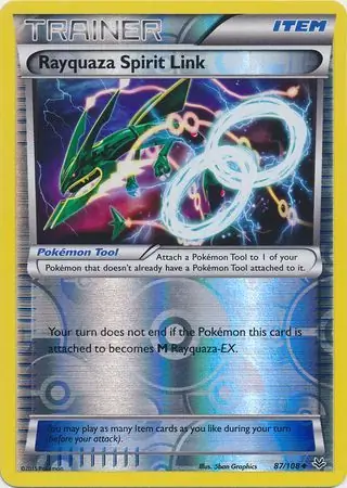 87/108 Rayquaza Spirit Link ROS Uncommon Reverse Holo