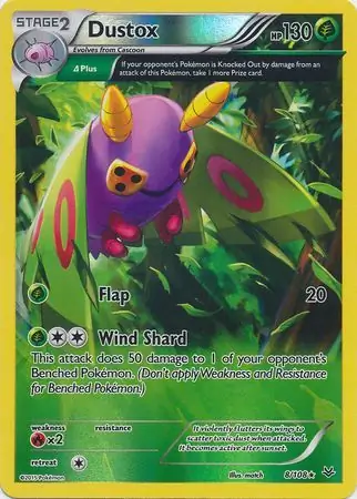 8/108 Dustox ROS Rare Reverse Holo