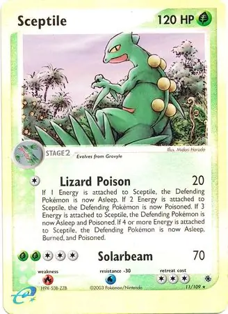 11/109 Sceptile RS Rare Holo Reverse Holo